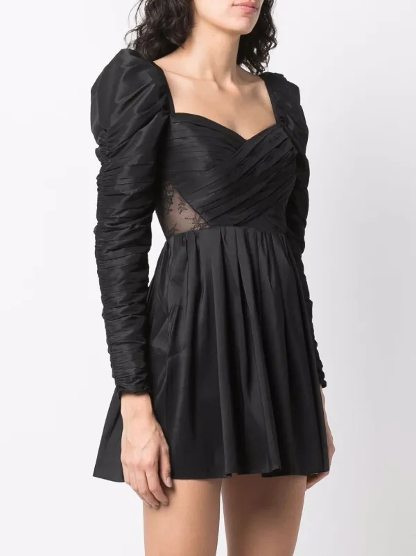 Self-Portrait floral-lace Panel ruched 