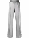 Golden Goose logo-tape straight-leg trousers - Grey