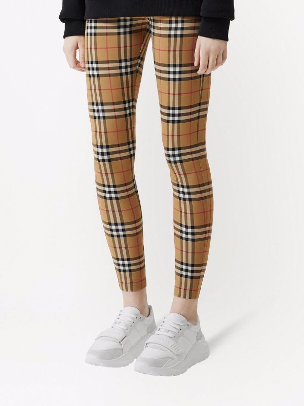 Shop Burberry vintage check leggings with Express Delivery - FARFETCH