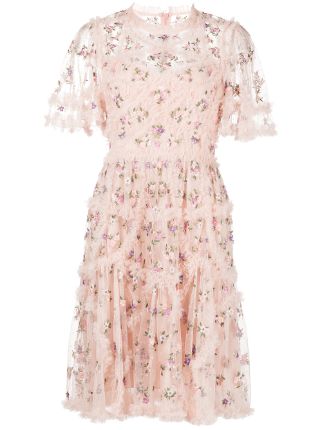 Needle & Thread Ophelia Ruffle Mini Dress - Farfetch