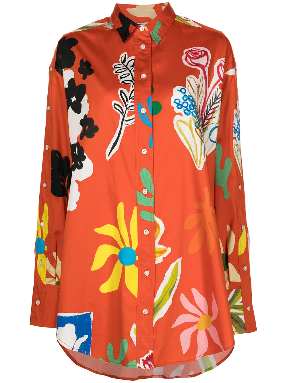 

Monse camisa con estampado floral - Naranja