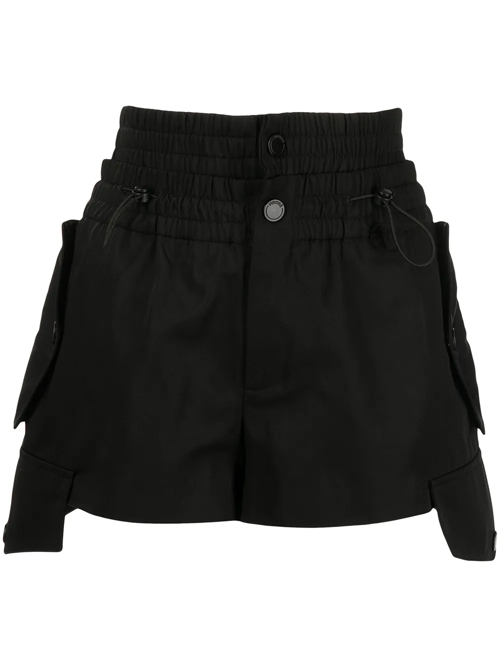 

Monse shorts cargo con detalle fruncido - Negro