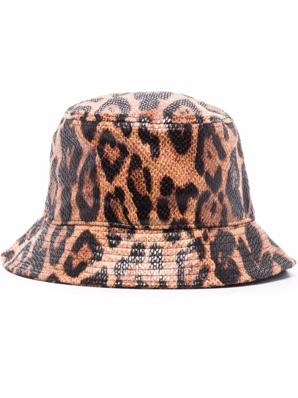 STAND STUDIO Vida Leopard Print Bucket 