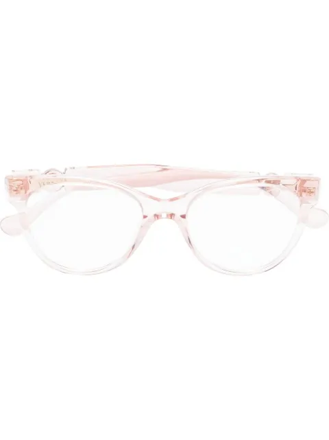 Versace Eyewear نظارة بإطار عين القطة وبروش شعار الماركة