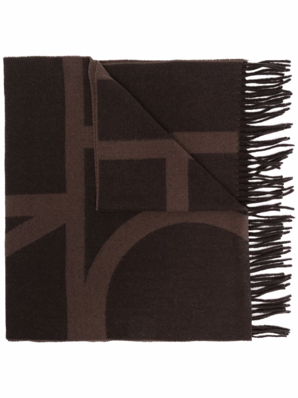 Totême Monogram Jacquard Wool Scarf