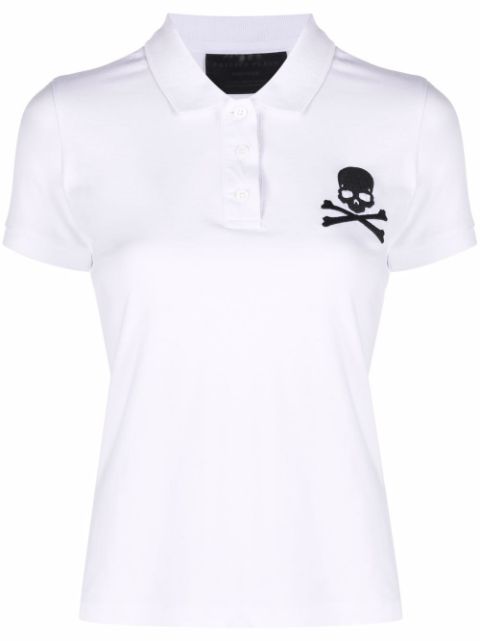 Philipp Plein skull-patch polo shirt Women