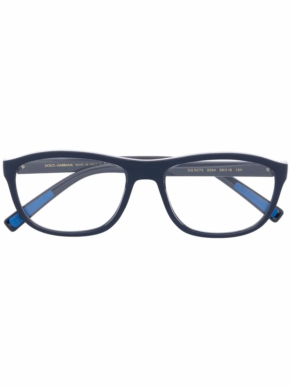 

Dolce & Gabbana Eyewear logo colour-block glasses - Blue