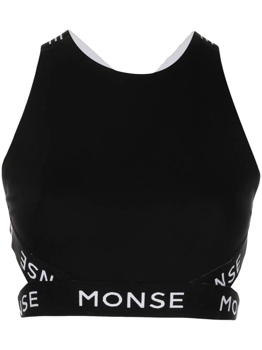 

Monse logo-strap cropped top - Black