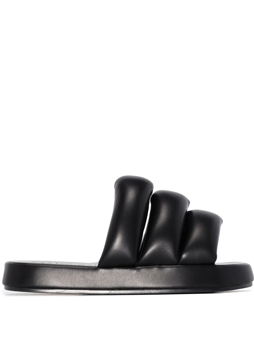 

STAND STUDIO Kiera faux leather slide sandals - Black