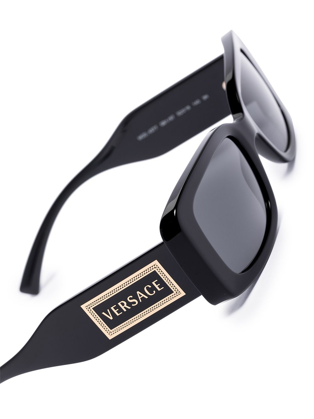 фото Versace eyewear солнцезащитные очки в прямоугольной оправе с логотипом