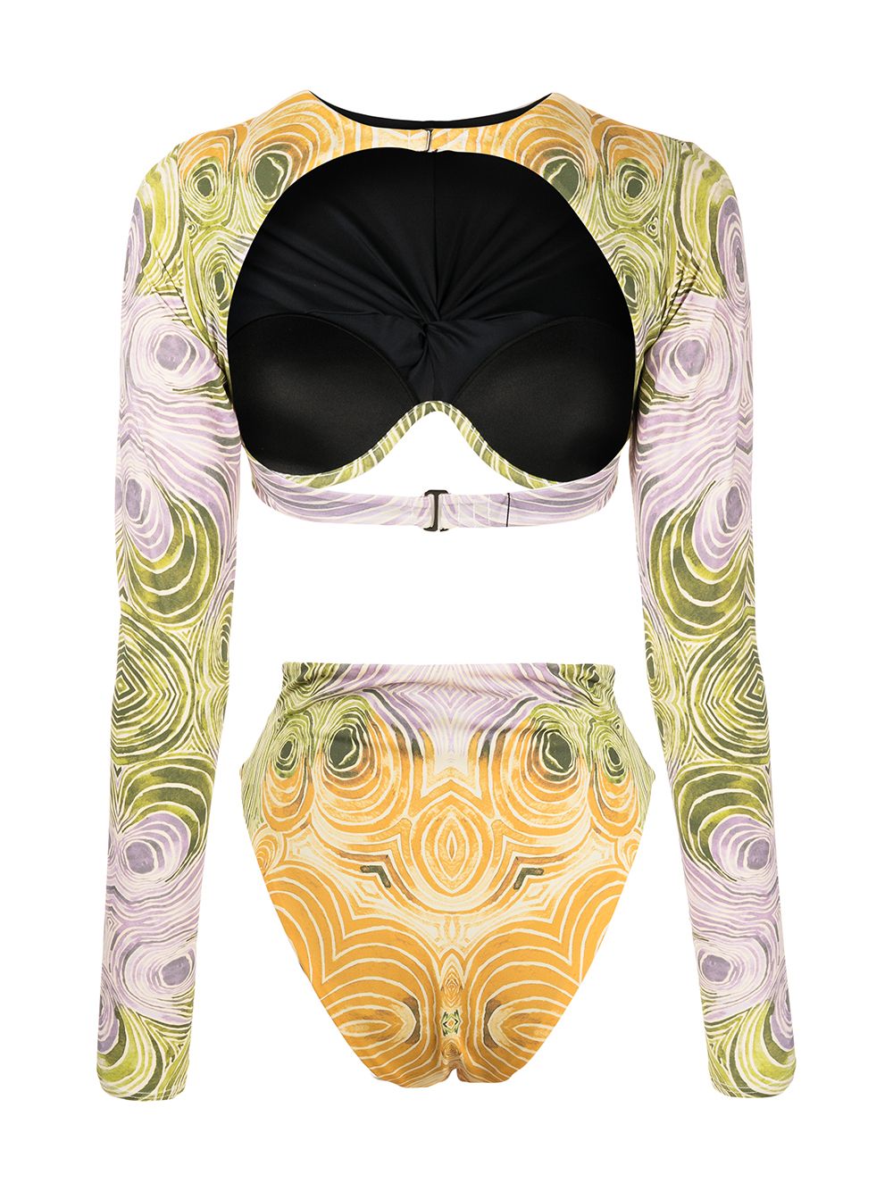 фото Andrea iyamah akacia abstract-print longsleeved bikini