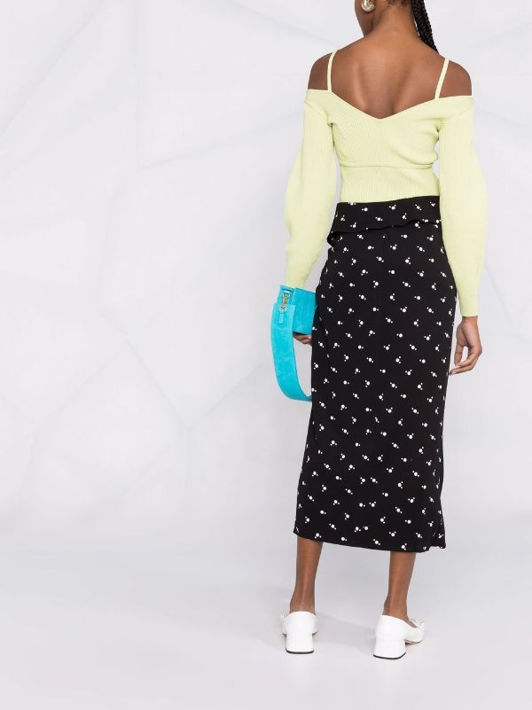 miss selfridge polka dot skirt