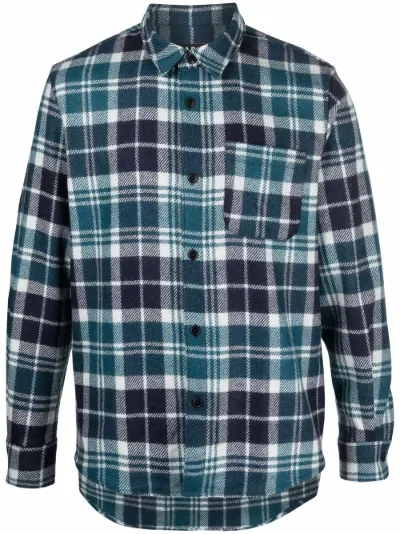 Sale A.P.C. check print shirt blue | MODES