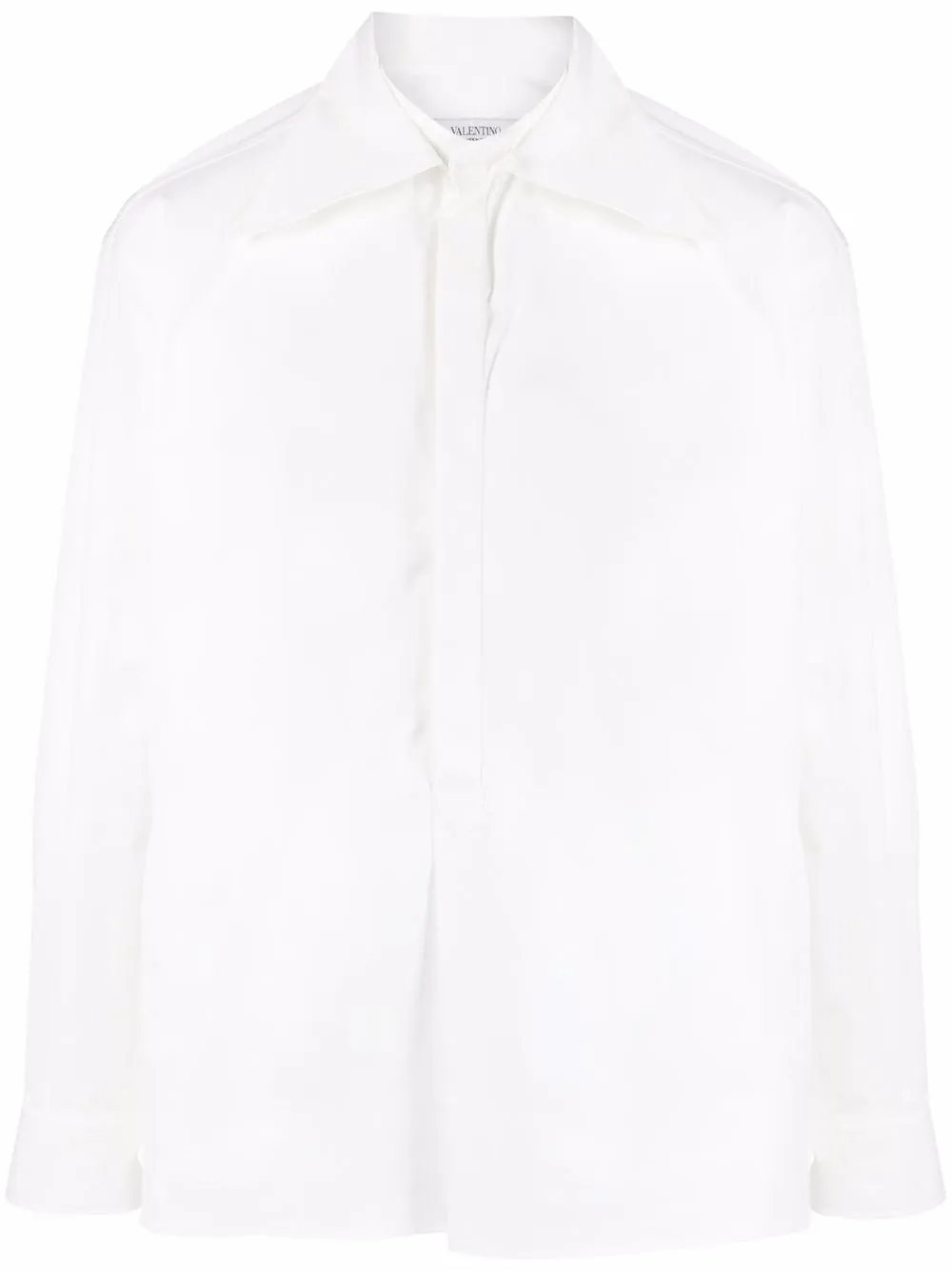 

Valentino camisa con cuello de pico - Blanco