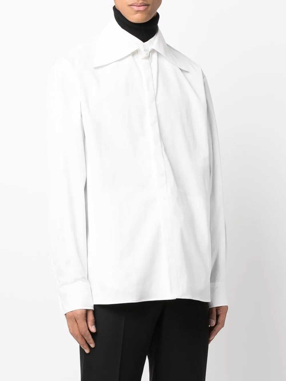 Cheap Off-White pointed-collar button-up shirt Women