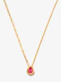 Yvonne Léon 9kt yellow gold crystal necklace
