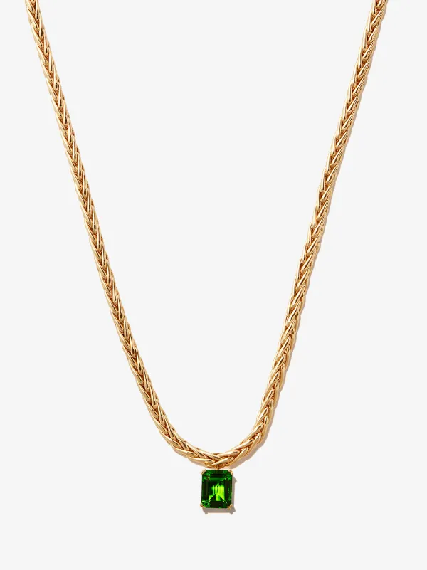 Yvonne Léon 18kt Yellow Gold Emerald Necklace