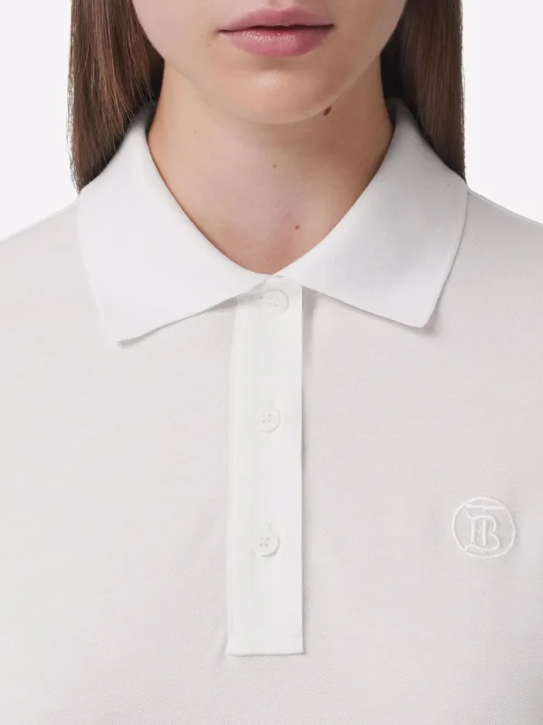 Burberry polo shirt womens white online