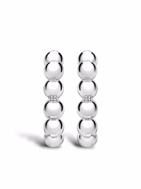 Pragnell 18kt white gold Bohemia hoop earrings