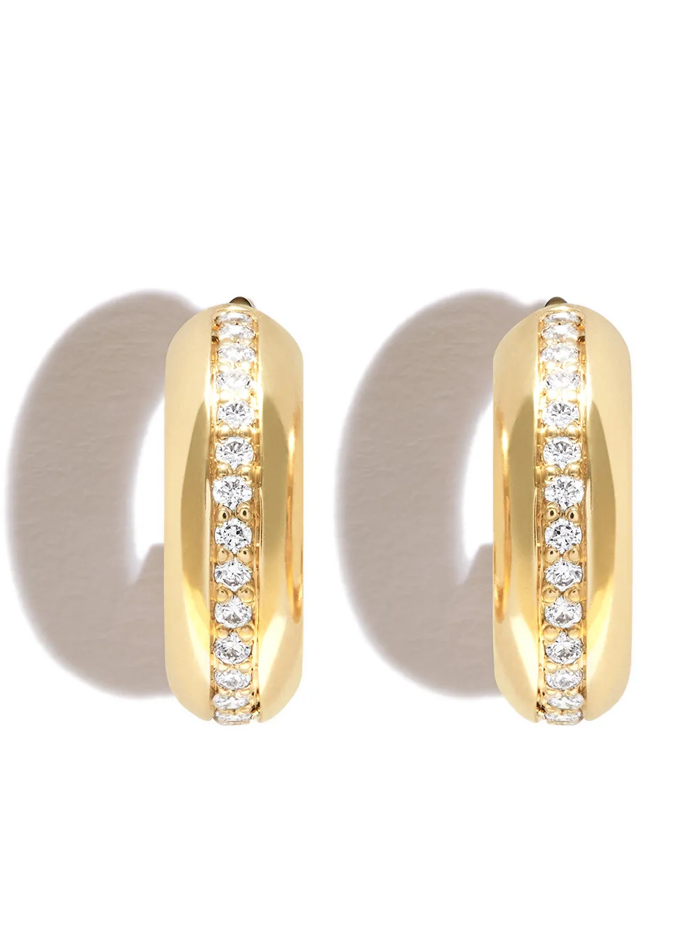 Zoë Chicco 14kt yellow gold diamond hoop earrings