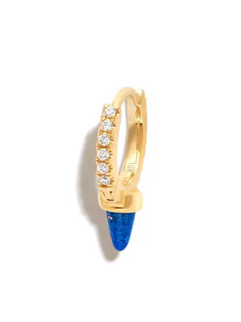 MARIA TASH arete Spike en oro amarillo de 18kt con lapislázuli