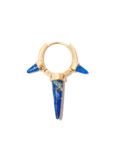 MARIA TASH 14kt yellow gold Spike lapis lazuli hoop earring