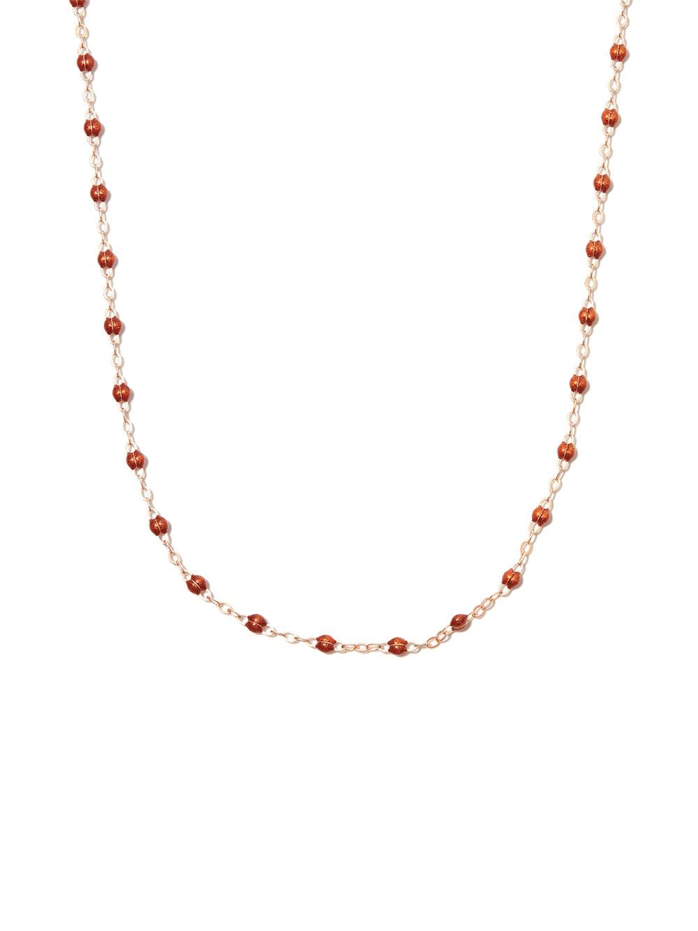 gigi clozeau collier classic gigi en or rose 18ct serti de perles