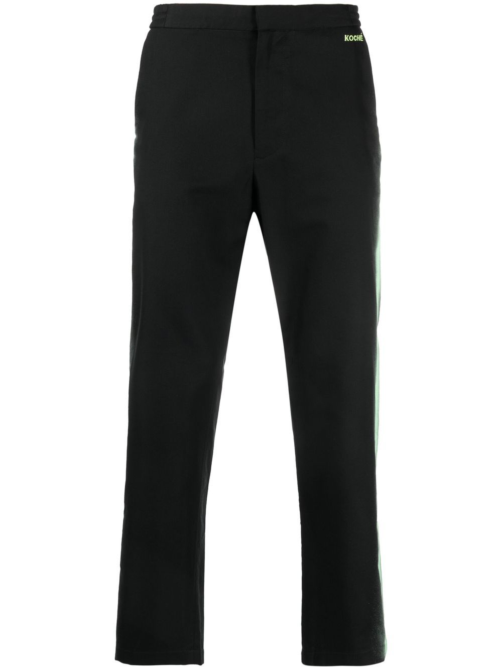 side-stripe straight-leg trousers