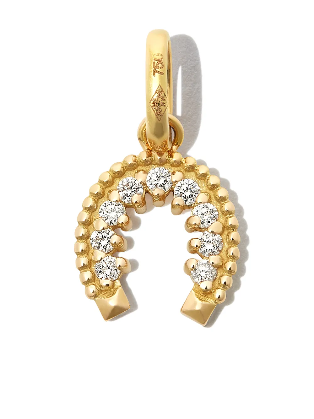 

Gigi Clozeau dije de herradura en oro amarillo de 18kt con diamantes - Dorado