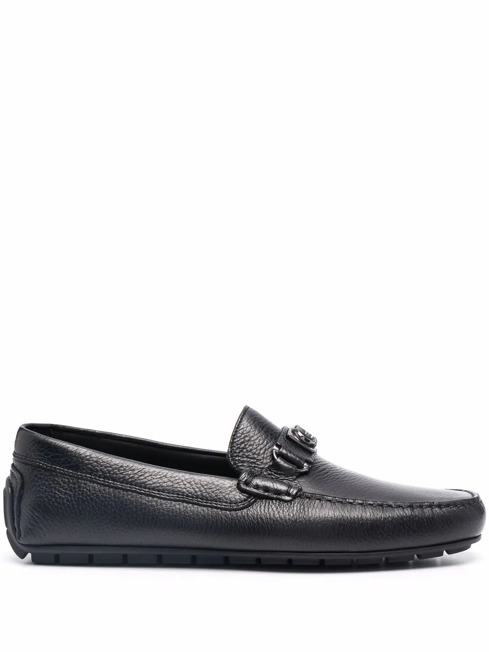 

Baldinini mocasines drive con placa del logo - Negro