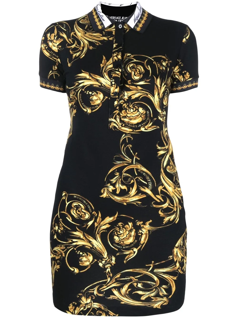 

Versace Jeans Couture Regalia Baroque polo dress - Black