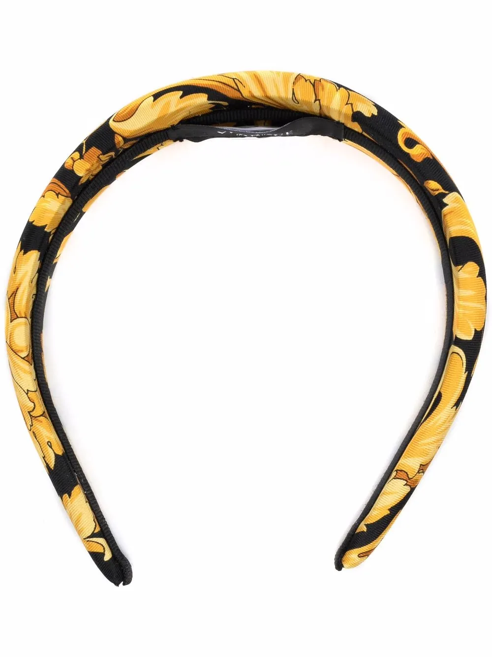 

Versace diadema de seda con estampado Barocco - Dorado