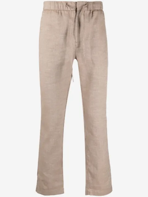 Frescobol Carioca straight-leg linen-blend trousers