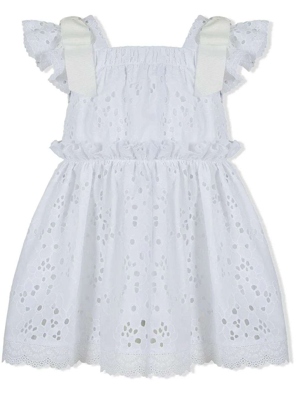 

Lapin House vestido con bordado inglés - Blanco