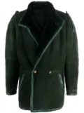 Versace Pre-Owned 1980s double-breasted shearling coat - Green