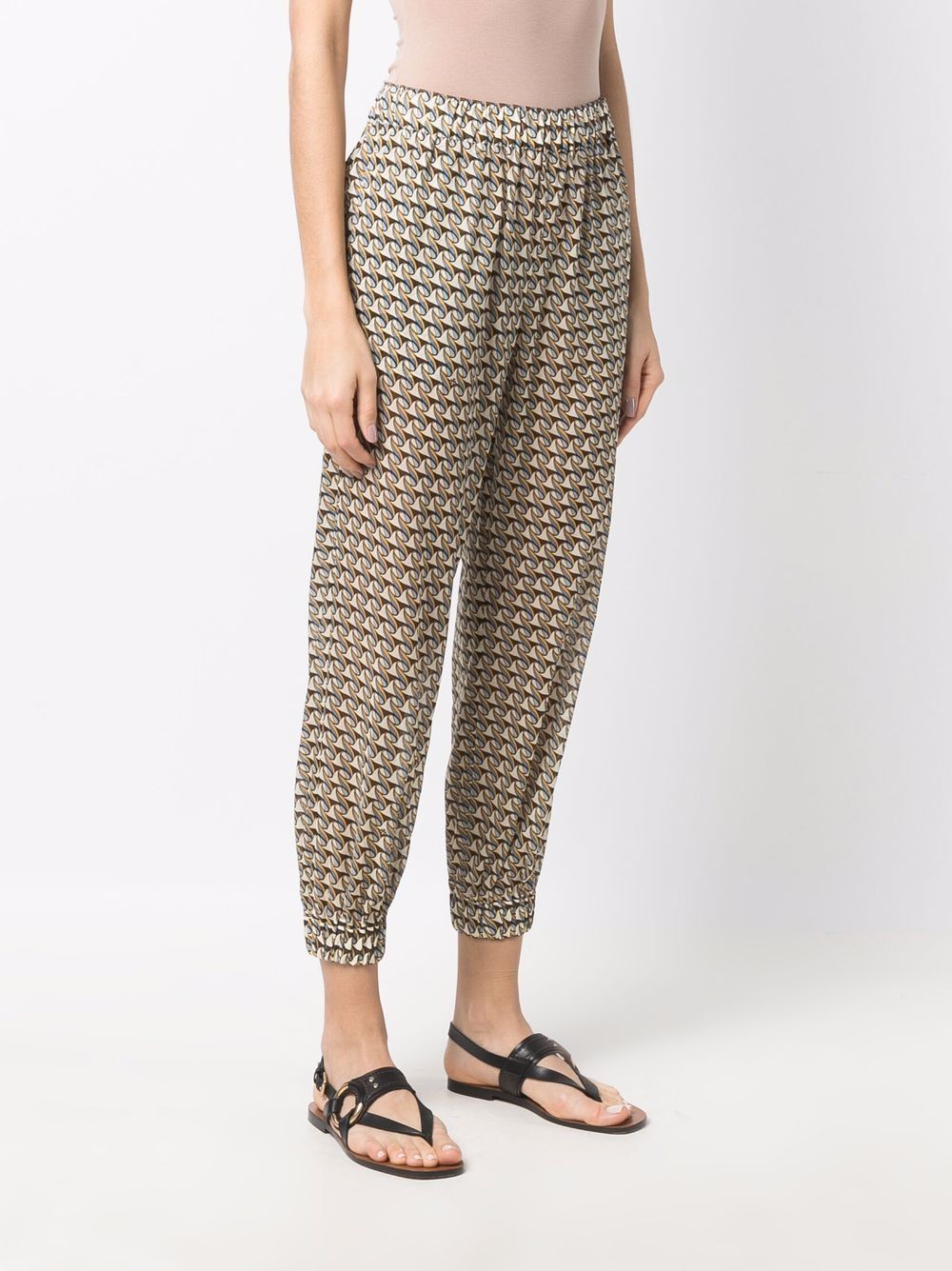 Tory Burch wave-print Cropped Trousers - Farfetch