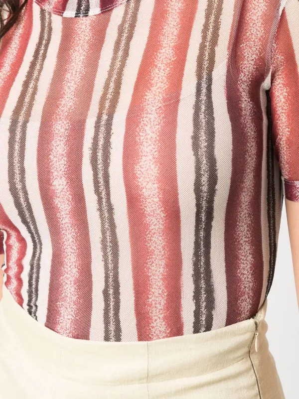 Jean Paul Gaultier Pre-Owned 1990s Classique Sheer T-shirt | Red