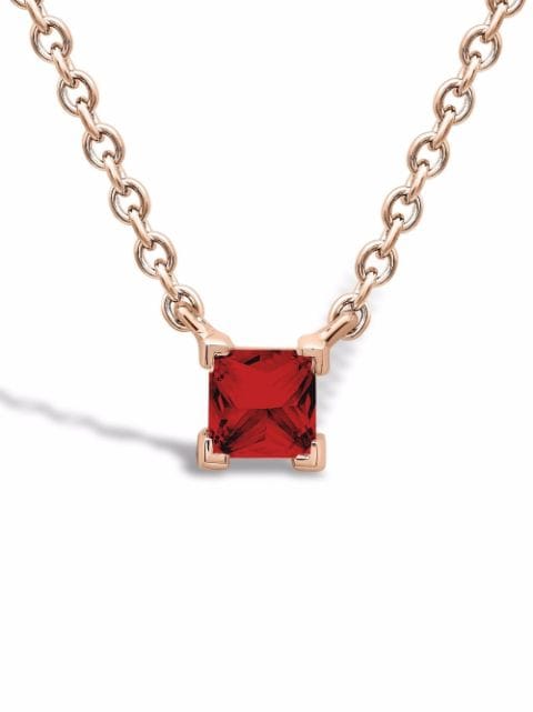 Pragnell 18kt rose gold RockChic ruby solitaire necklace