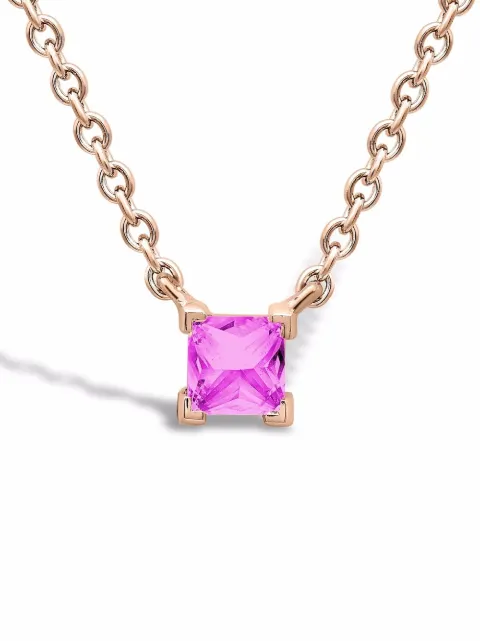 Pragnell 18kt rose gold RockChic sapphire solitaire necklace