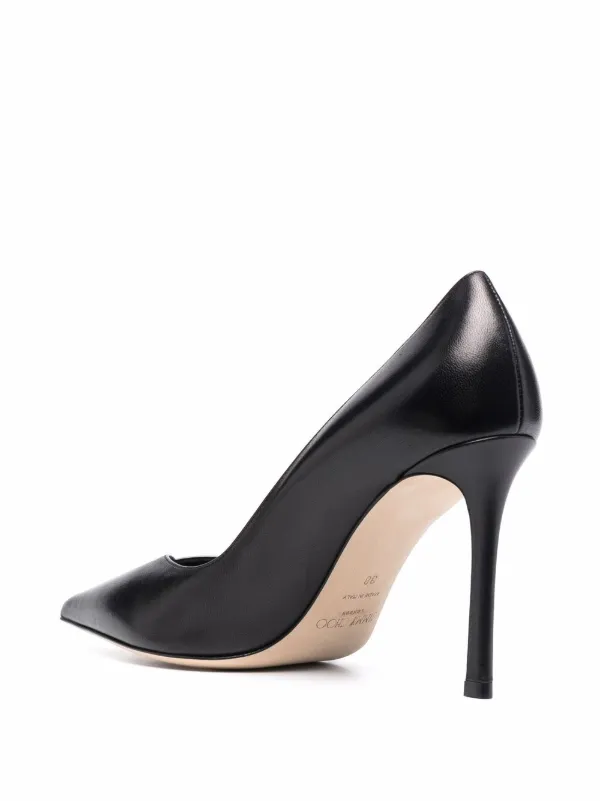 【JIMMY CHOO】CASS 95 - NPA - BLACK/BLACK ★関税送料込み Jimmy Choo Cass Leather Pumps | Black | FARFETCH