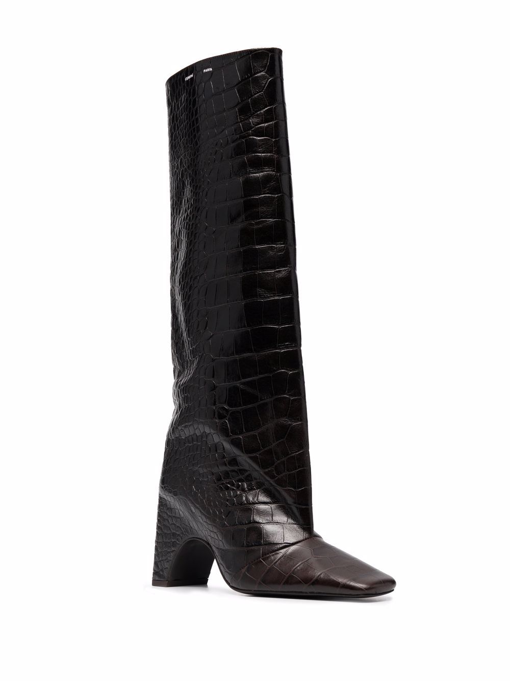 Coperni crocodile-effect knee-high boots | Smart Closet