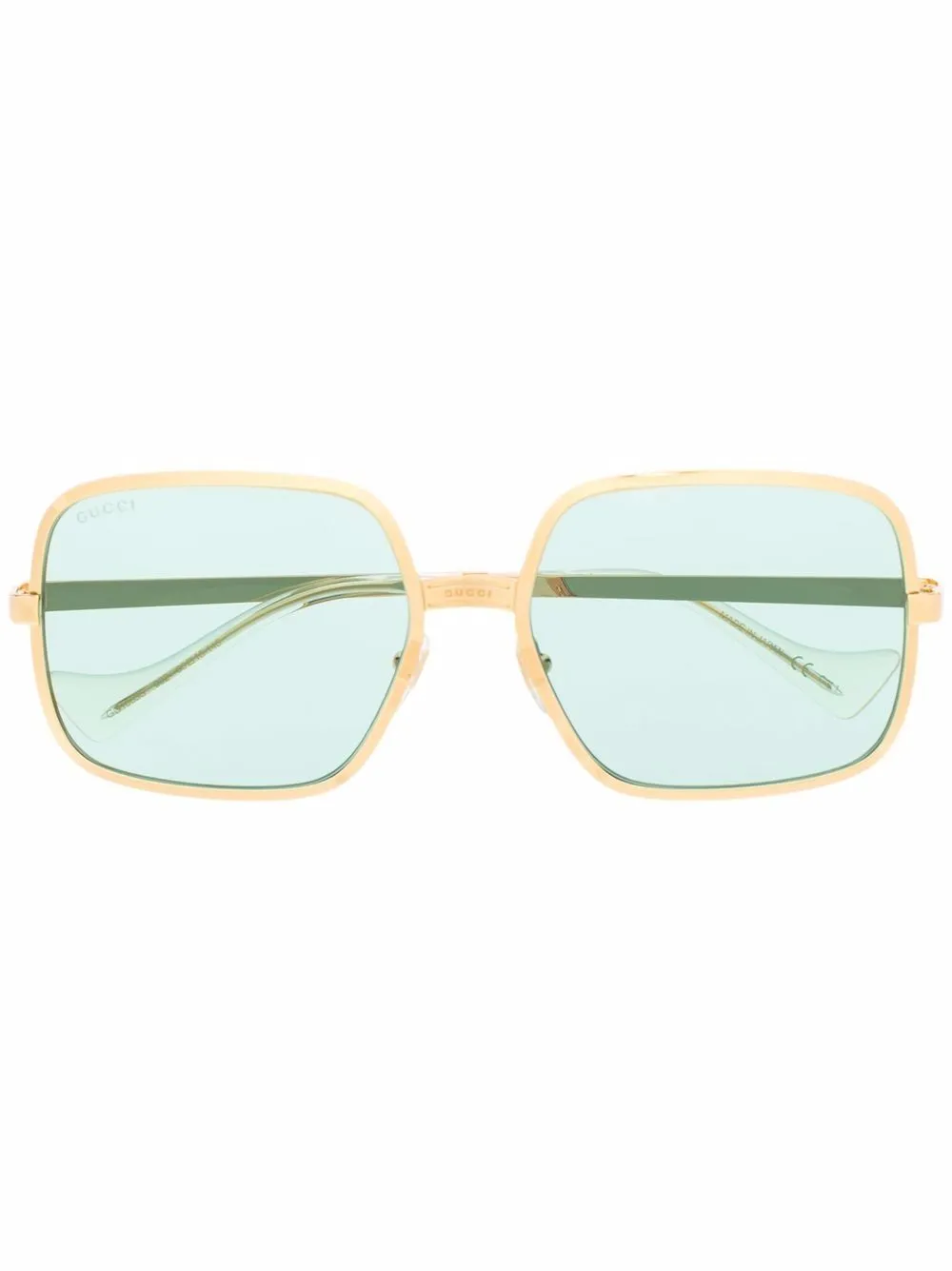 Gucci Eyewear スクエアフレーム サングラス - グリーン Gucci Eyewear スクエアフレーム サングラス - グリーン