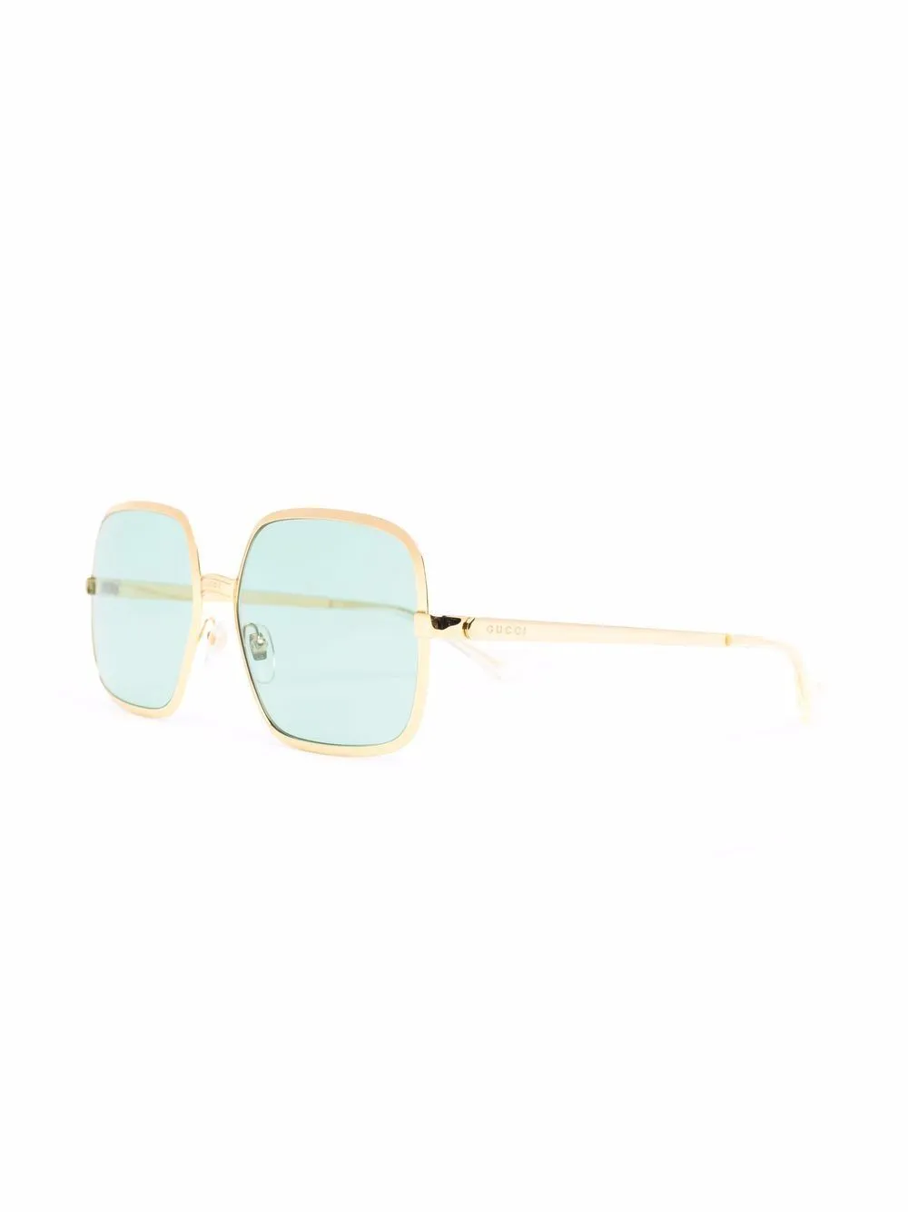 Gucci Eyewear Zonnebril met rechthoekig montuur - Groen