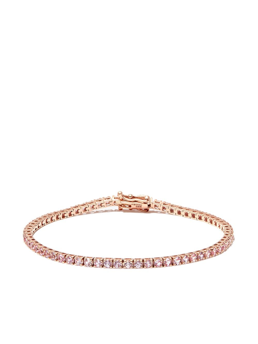 14kt rose gold sapphire tennis bracelet