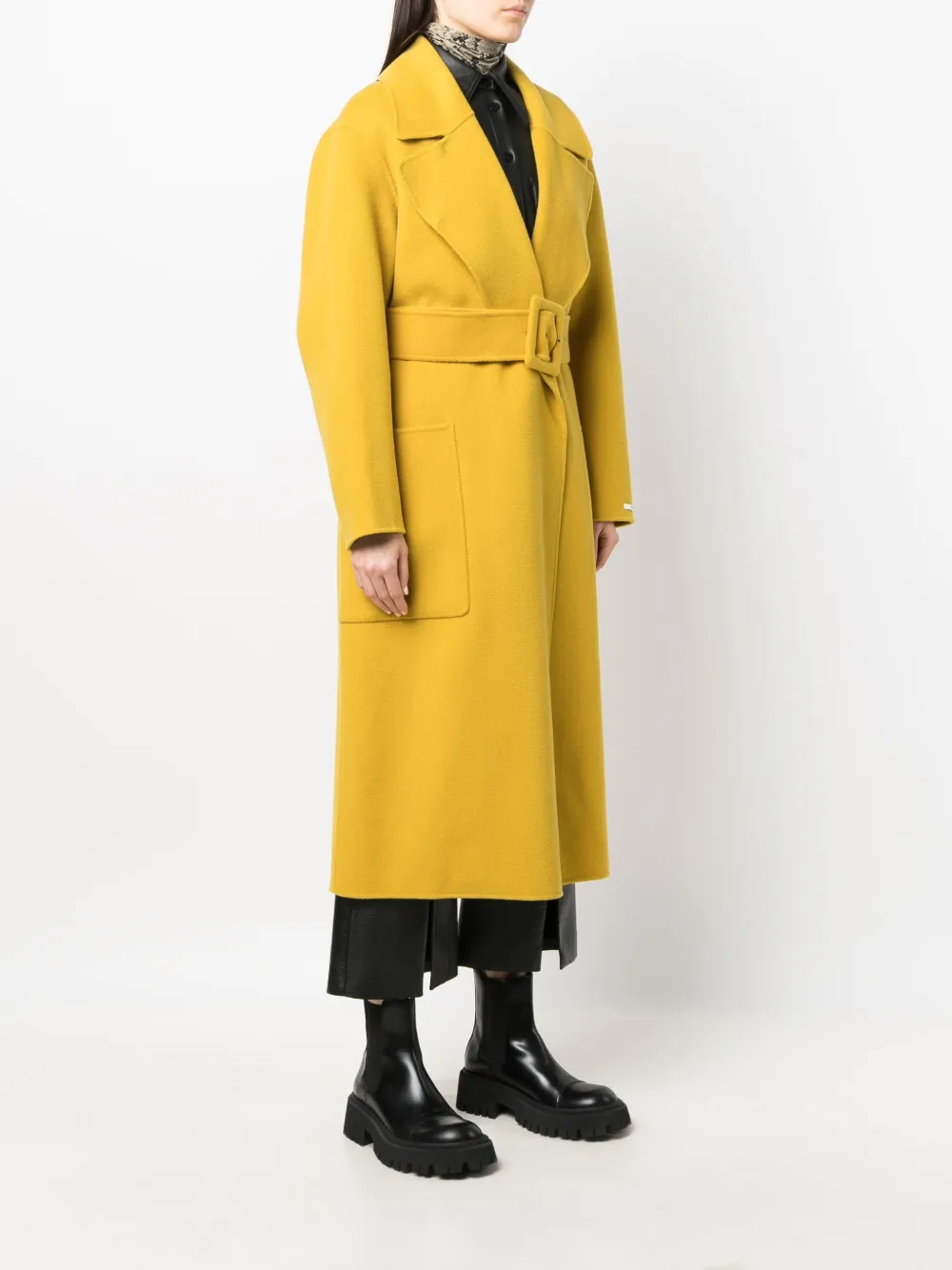 фото Sportmax шерстяное пальто с поясом