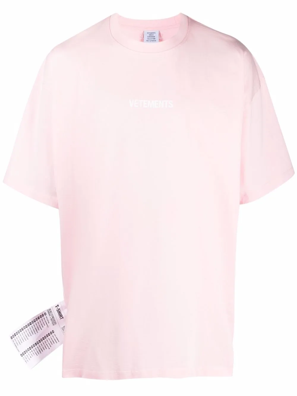 

VETEMENTS playera con logo estampado - Rosado