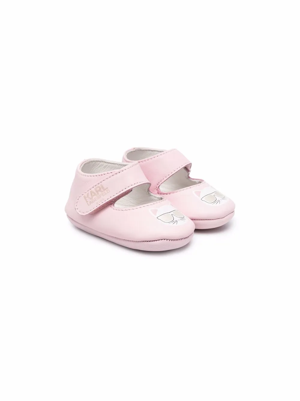 

Karl Lagerfeld Kids flats con logo estampado - Rosado