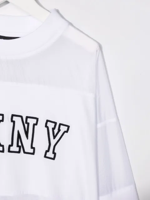 Dkny Kids TEEN logo-print crew-neck 