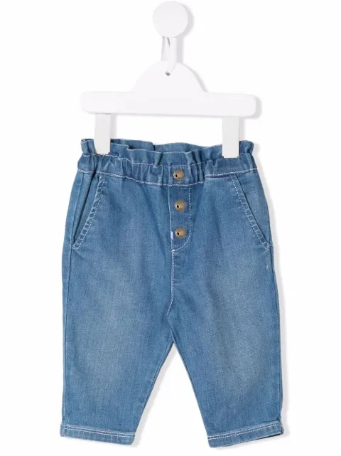 Chloé Kids جينز تابرد باهت