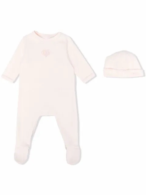 Chloé Kids طقم أطفال مطرز بشعار الماركة